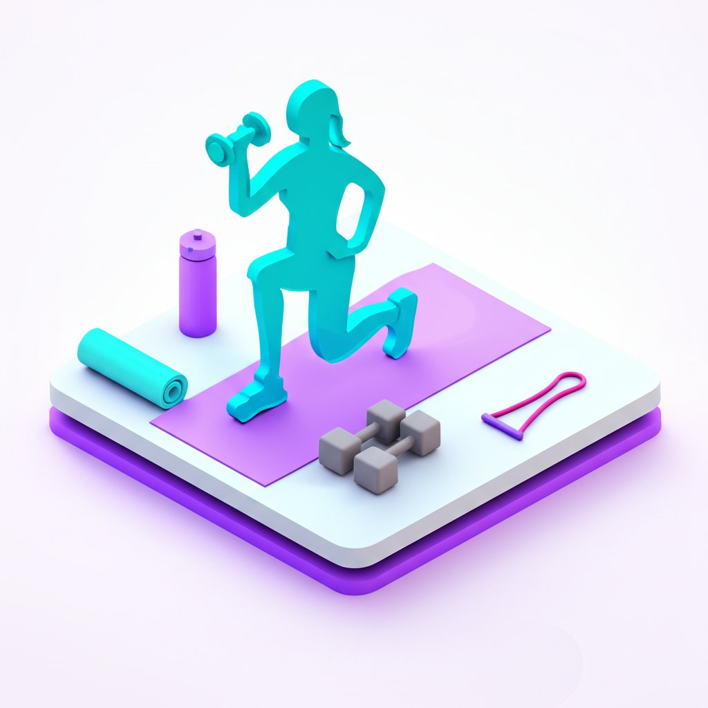 Motivated woman exercising, boosting female fitness for lasting results.