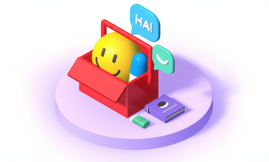 Humorous recovery toolkit for mental health coping and stress relief.