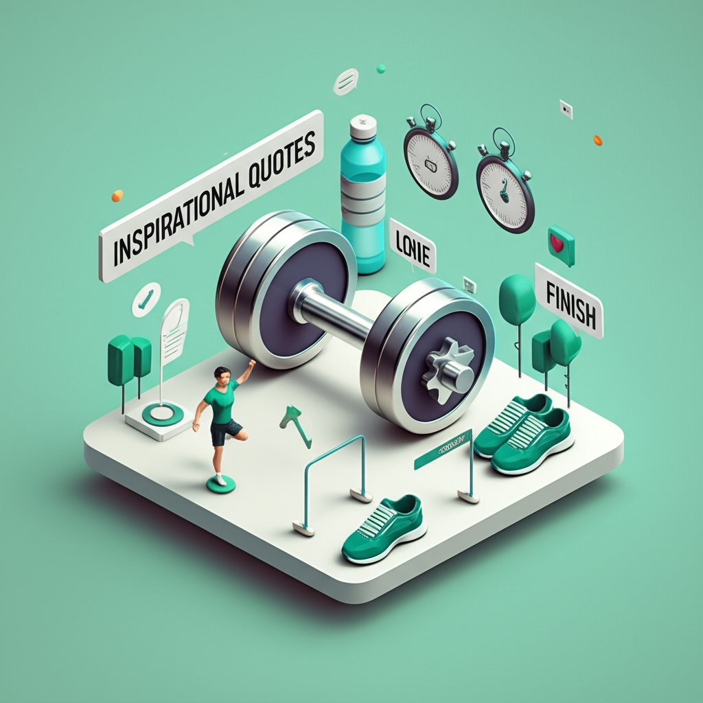 Inspirational fitness quotes for workout motivation.