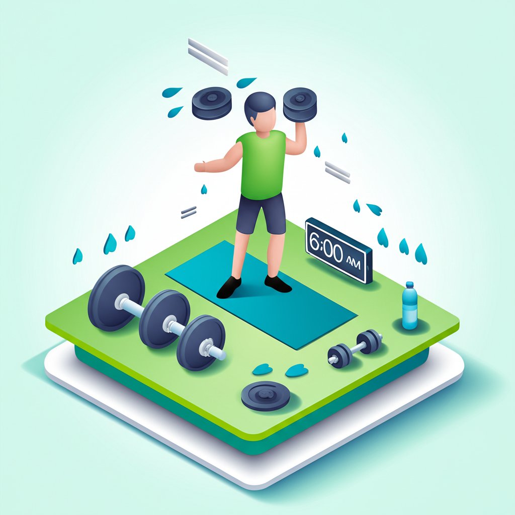 Saturday workout motivation: Determined person lifting, powering up for weekend fitness.