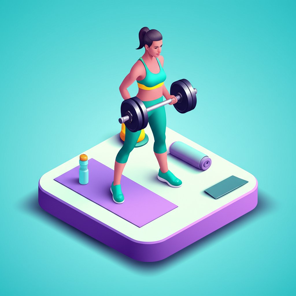 Motivated woman in gym, unleashing inner power and confidence through fitness.