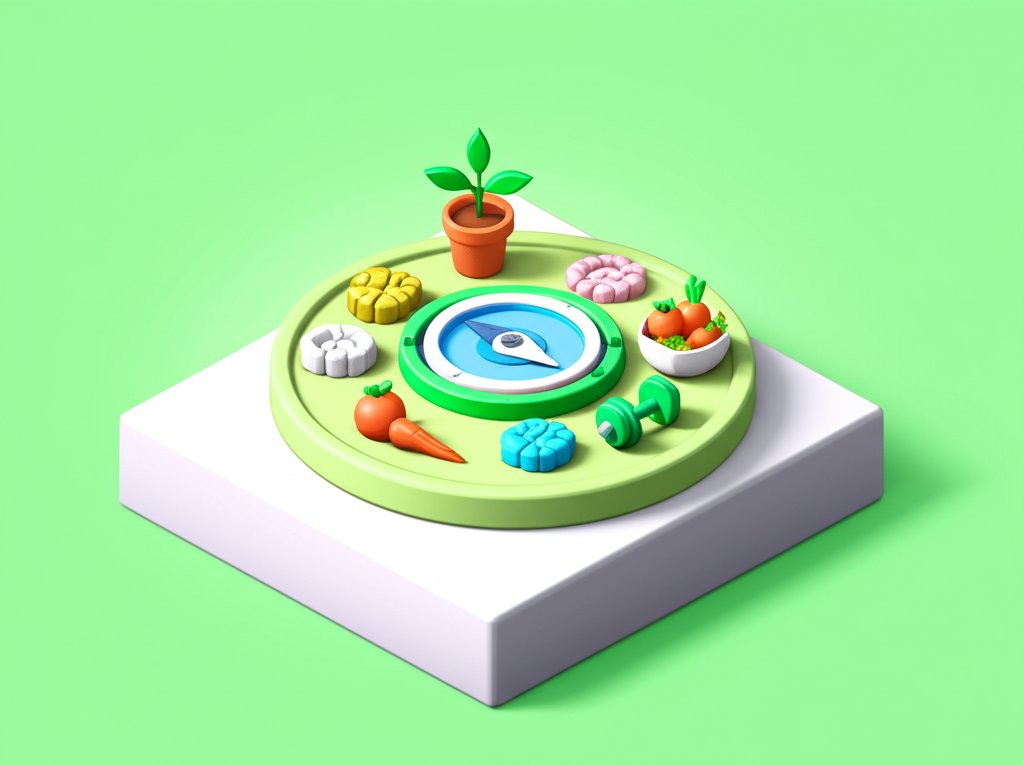 Personal fitness compass guides holistic health, strength, and well-being, beyond aesthetics.